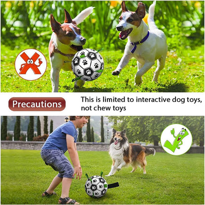 Interactive Dog Football Toy Ball – Durable Outdoor Dog Soccer Ball for Large Dogs, Training & Exercise Toy