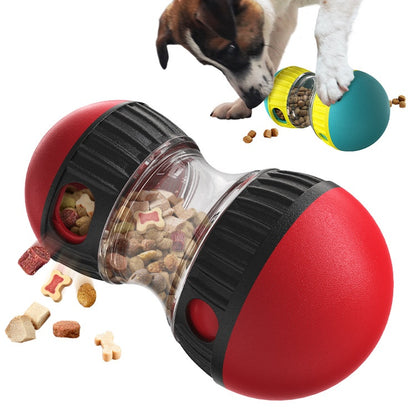 Interactive Food Dispensing Dog Toy – Slow Feeder Tumbler Ball Puzzle for Mental Stimulation & Healthy Digestion