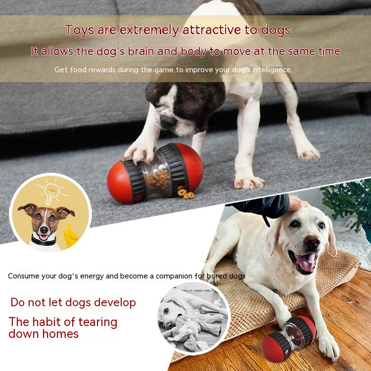 Interactive Food Dispensing Dog Toy – Slow Feeder Tumbler Ball Puzzle for Mental Stimulation & Healthy Digestion