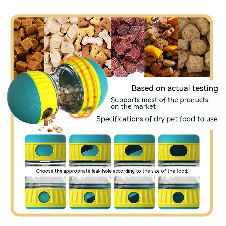 Interactive Food Dispensing Dog Toy – Slow Feeder Tumbler Ball Puzzle for Mental Stimulation & Healthy Digestion