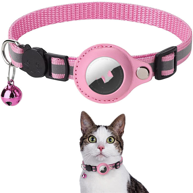 Reflective Waterproof AirTag Pet Collar with Protective Holder for Dogs and Cats