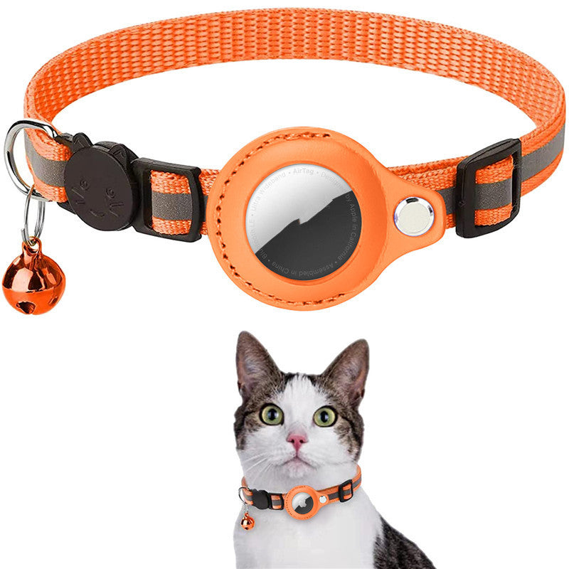 Reflective Waterproof AirTag Pet Collar with Protective Holder for Dogs and Cats