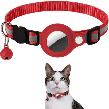 Reflective Waterproof AirTag Pet Collar with Protective Holder for Dogs and Cats