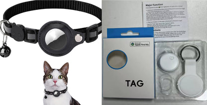Reflective Waterproof AirTag Pet Collar with Protective Holder for Dogs and Cats