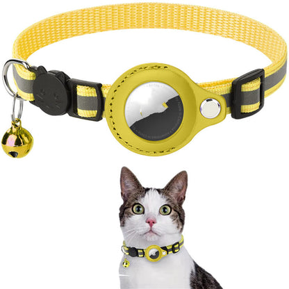 Reflective Waterproof AirTag Pet Collar with Protective Holder for Dogs and Cats