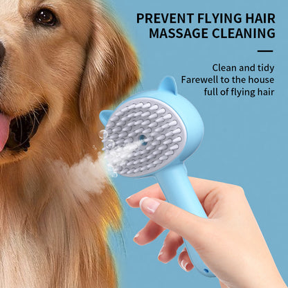 Multifunctional Mist Pet Hair Brush for Dogs & Cats – Rechargeable Self-Cleaning Grooming Brush