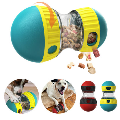 Interactive Food Dispensing Dog Toy – Slow Feeder Tumbler Ball Puzzle for Mental Stimulation & Healthy Digestion
