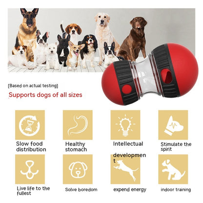 Interactive Food Dispensing Dog Toy – Slow Feeder Tumbler Ball Puzzle for Mental Stimulation & Healthy Digestion