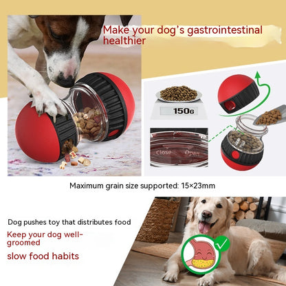 Interactive Food Dispensing Dog Toy – Slow Feeder Tumbler Ball Puzzle for Mental Stimulation & Healthy Digestion