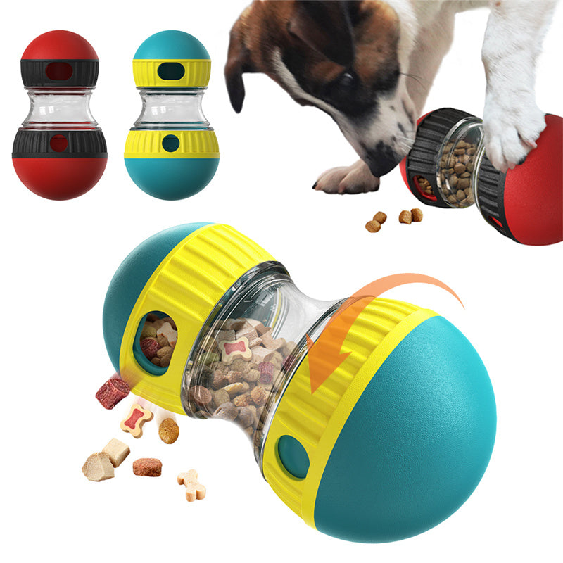 Interactive Food Dispensing Dog Toy – Slow Feeder Tumbler Ball Puzzle for Mental Stimulation & Healthy Digestion