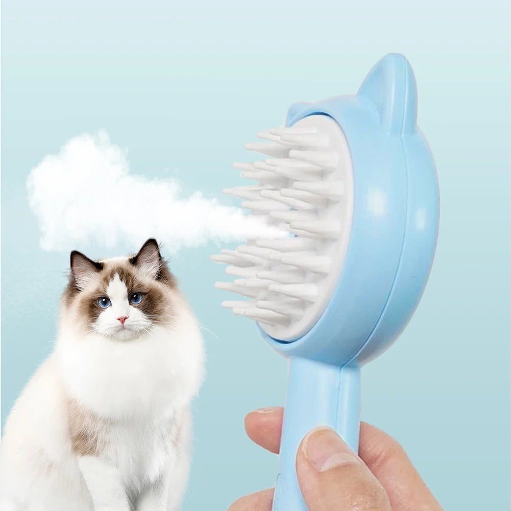 Multifunctional Mist Pet Hair Brush for Dogs & Cats – Rechargeable Self-Cleaning Grooming Brush