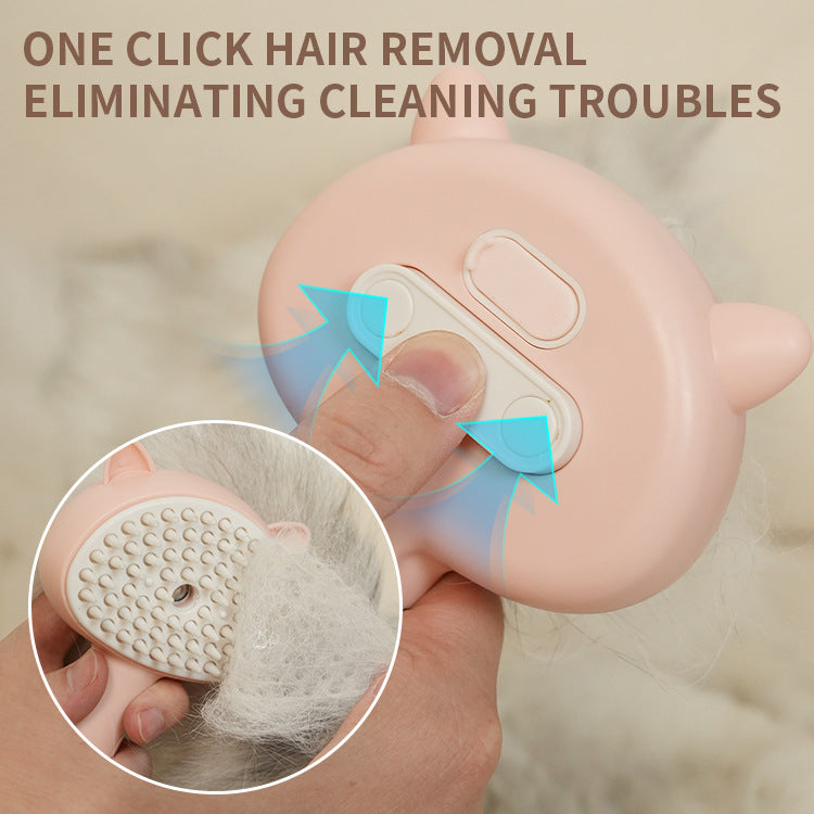 Multifunctional Mist Pet Hair Brush for Dogs & Cats – Rechargeable Self-Cleaning Grooming Brush