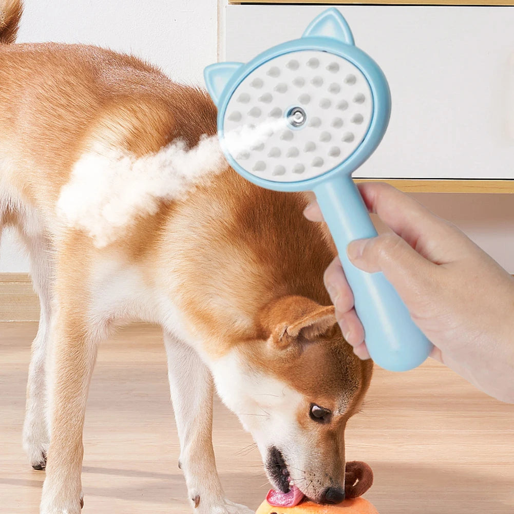 Multifunctional Mist Pet Hair Brush for Dogs & Cats – Rechargeable Self-Cleaning Grooming Brush
