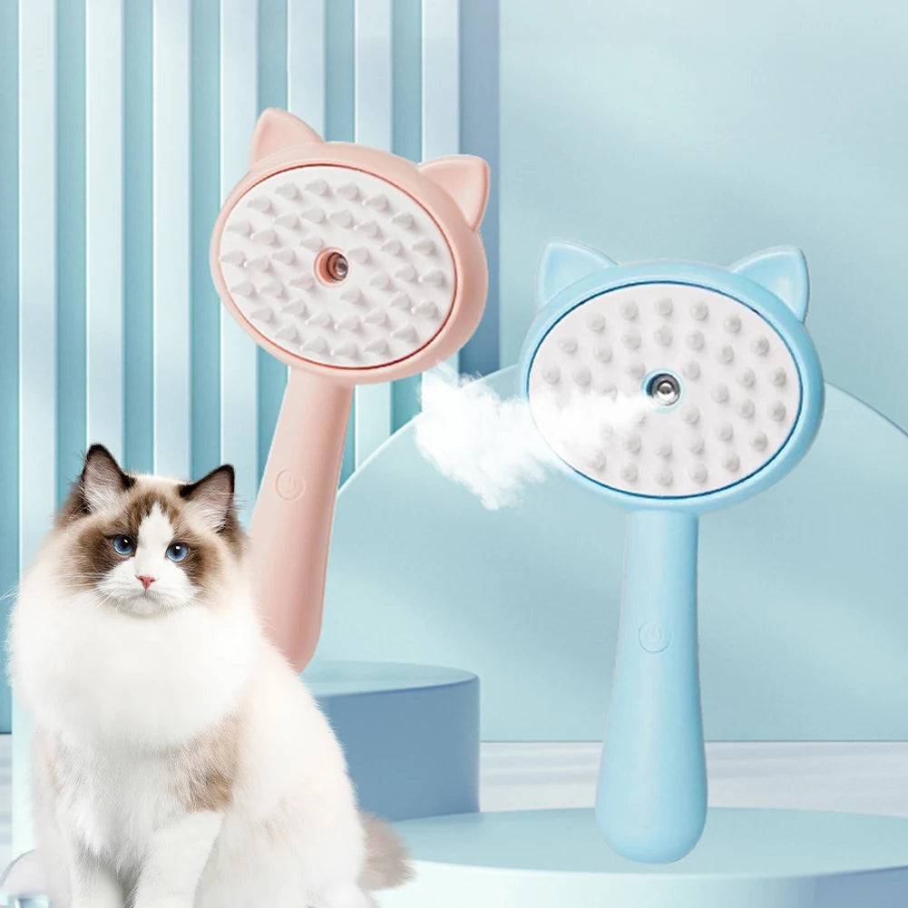 Multifunctional Mist Pet Hair Brush for Dogs & Cats – Rechargeable Self-Cleaning Grooming Brush