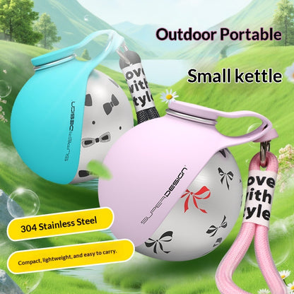 Portable Stainless Steel Dog Water Bottle with Drinking Bowl for Small Dogs and Puppies