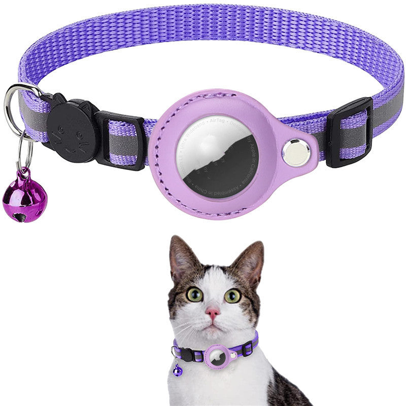 Reflective Waterproof AirTag Pet Collar with Protective Holder for Dogs and Cats